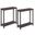 24 Inch Solid Wood End Tables Set of 2 with Shelf In Espresso