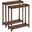 24 Inch Wood Rectangular End Tables Set of 2 with Shelf In Brown