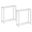 24 Inch Wood Rectangular End Tables Set of 2 with Shelf In White