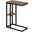 25 Inch Accentt Table In Brown Reclaimed-Look And Black Metal