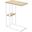 25 Inch Accent Table In Natural And White Metal I 3677