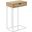 25 Inch Accent Table In Natural And White Metal I 3775