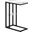25 Inch Accent Table In White Marble And Black Metal
