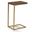 25 Inch Solid Wood and Steel Frame End Table In Dark Brown