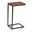 25 Inch Solid Wood Rectangular End Table In Chestnut and Black