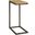 25 Inch Solid Wood Rectangular End Table In Oak and Black