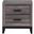 25 Inch Wood Two Drawer Nightstand In Gray