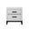 25 Inch Wood Two Drawer Nightstand In White