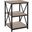 26 Inch Accent Table In Dark Taupe And Black Metal