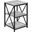 26 Inch Accent Table In Grey And Black Metal