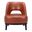 26 Inch Faux Leather and Faux Leather Lounge Chair In Black and Brown