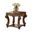 26 Inch Manufactured Wood and Solid Wood Square End Table with Shelf In Cherry