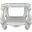 26 Inch Manufactured Wood Square Scroll End Table with Shelf In Antiqued White