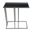 26 Inch Marble and Iron Frame End Table In Black and Gunmetal