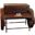 27 Inch Steel End Table In Maroon