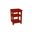 28 Inch Solid Wood Nightstand In Red