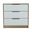 28 Inch Three Drawer Dresser In White and Brown