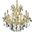 2800d26gRc Maria Theresa 26" Gold 9 Light Chandelier With Clear Royal Cut Crystal Trim