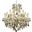 2800d30c GtRc Maria Theresa 30" Chrome 19 Light Chandelier With Golden Teak Royal Cut Crystal Trim