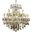 2800d36c GtRc Maria Theresa 36" Chrome 24 Light Chandelier With Golden Teak Royal Cut Crystal Trim