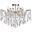 Maria Theresa 18" Chrome 4 Light Flush Mount With Clear Royal Cut Crystal Trim