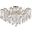 Maria Theresa 24" Chrome 6 Light Flush Mount With Clear Royal Cut Crystal Trim