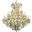 2800G52G-GT/RC Maria Theresa 52" Gold 41 Light Chandelier With Golden Teak Royal Cut Crystal Trim
