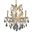Maria Theresa 20" Gold 6 Light Chandelier With Clear Royal Cut Crystal Trim