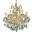2801D27G/RC Maria Theresa 27" Gold 13 Light Chandelier With Clear Royal Cut Crystal Trim