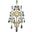 2801w5gRc Maria Theresa 12" Gold 5 Light Wall Sconce With Clear Royal Cut Crystal Trim