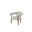 29 Inch Fabric and Wood Curved Arm Chair In Light Brown and Cream