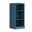 3-Shelf Bookcase with Adjustable Shelves In Teal Blue