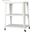 3-Tiered Dining Cart with Swivel Wheels In White