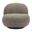 30 Inch Faux Shearling and Upholstered Slipper Chair In Black and Khaki