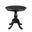 30 Inch Rounded Solid Manufactured Wood and Solid Wood Pedestal Base Dining Table In Black