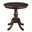 30 Inch Rounded Solid Manufactured Wood and Solid Wood Pedestal Base Dining Table In Espresso
