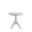 30 Inch Rounded Solid Manufactured Wood Pedestal Base Dining Table In White