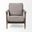 31 Inch Fabric Lounge Chair In Brown and Gray
