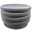 31 Inch Velvet Tufted Round Cocktail Ottoman In Gray