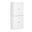 32 Inch Pantry Cabinet with Raised Panel Doors and 2-Drawers In White