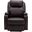 33 Inch Faux Leather Power Heated Massage Lift Assist Recliner In Brown