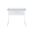 33 Inch Glass and Stainless Steel Writing Desk In White and Clear
