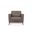 35 Inch Genuine Leather Arm Chair In Black and Taupe