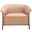 35 Inch Upholstered Arm Chair In Black and Tan