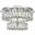 3503F18L2C Monroe 18" Chrome Flush Mount With Clear Royal Cut Crystal Trim