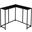 36 Inch Black Corner Console