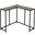 36 Inch Dark Taupe Black Corner Console