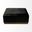 36 Inch Faux Leather Footstool In Black and Brown