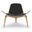 36 Inch Faux Leather Lounge Chair In Black and Brown