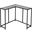 36 Inch Grey Black Corner Console